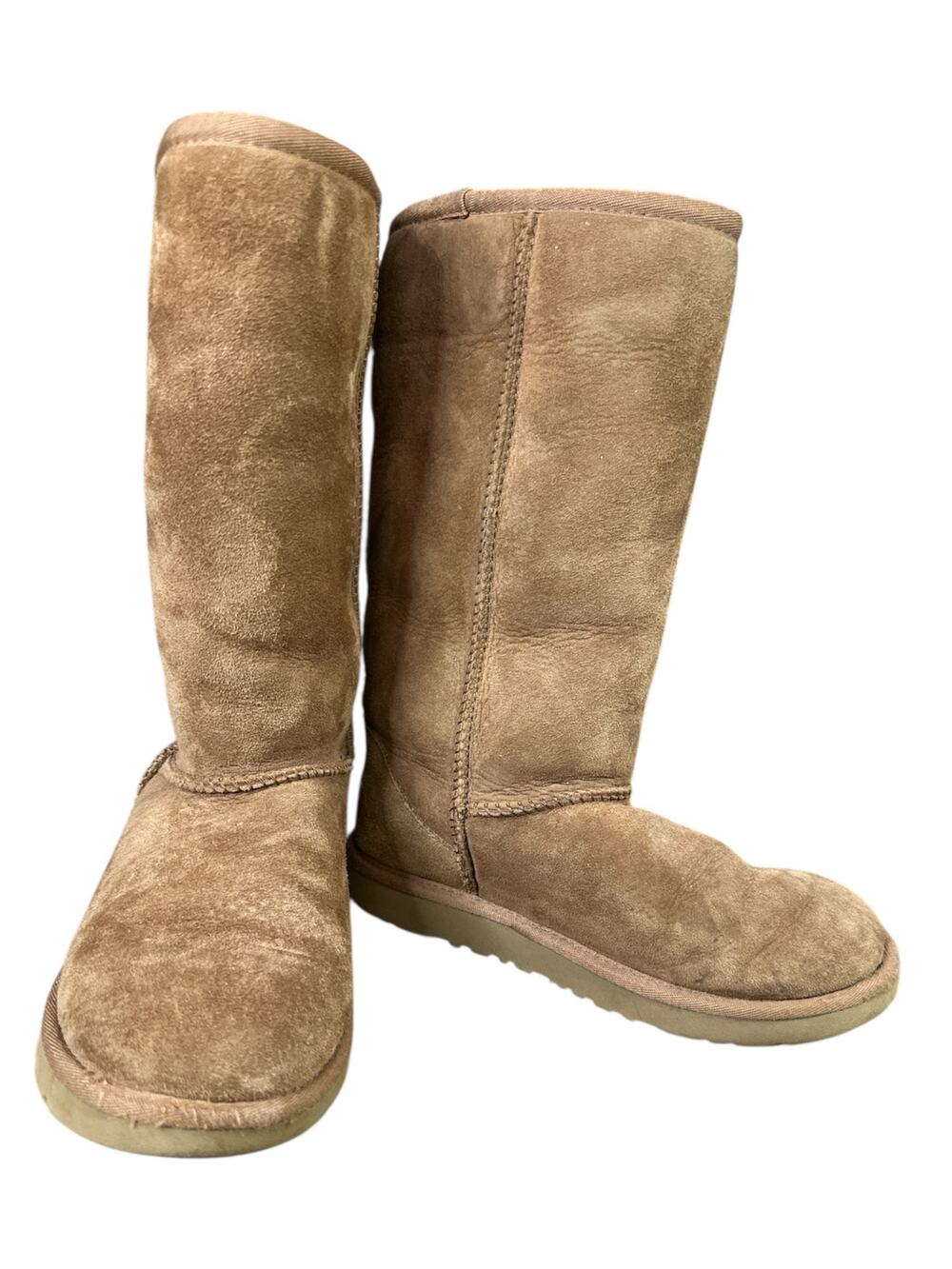 Ugg Classic Tall Geniune Sheepskin Leather Blend Insulated Brown Boots Size 3